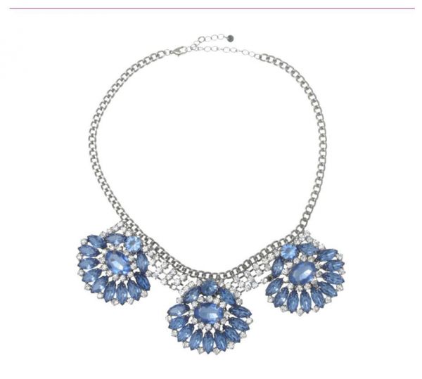 BRINCO DE STRASS MAXI AZUL SAFIRA